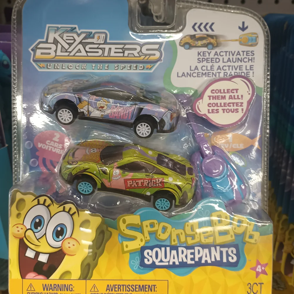 SpongeBob SquarePants Key Blasters Car Pack - Yellow & Green
